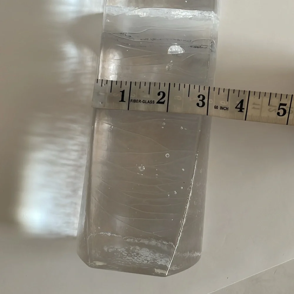 Kosta Boda Clear Glass Ice Candlestick Holder 12”